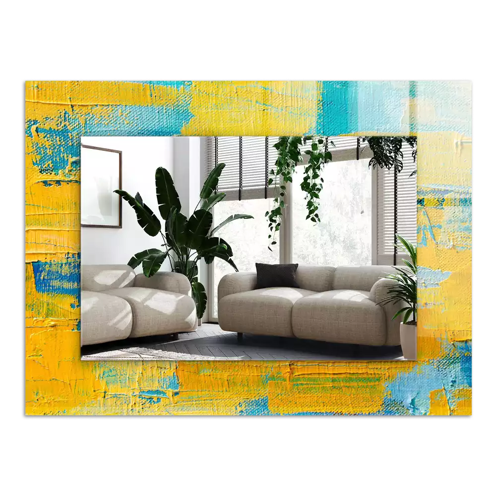 Miroir décoratif rectangulaire Peinture à l’huile abstraite