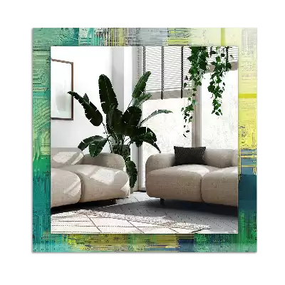 Miroir avec imprimé décoratif rectangulaire Composition de couleurs abstraite