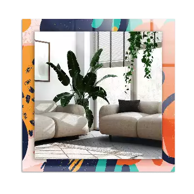 Miroir décoratif rectangulaire Graphisme abstrait coloré