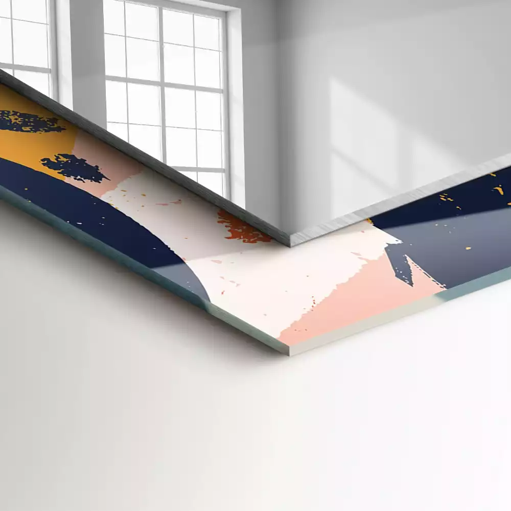 Miroir décoratif rectangulaire Graphisme abstrait coloré