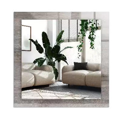 Miroir avec imprimé décoratif rectangulaire Texture bois planches