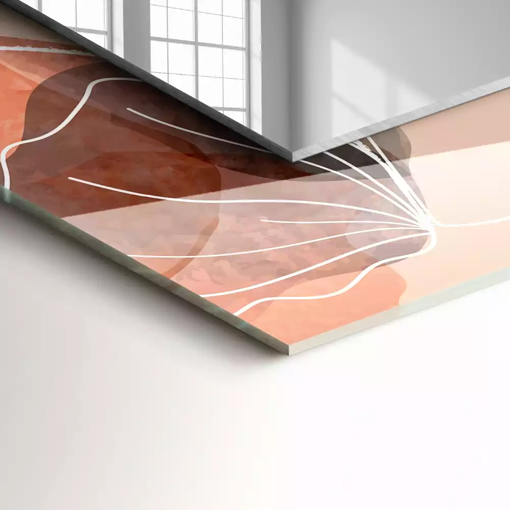 Miroir décoratif rectangulaire Motifs floraux abstraits