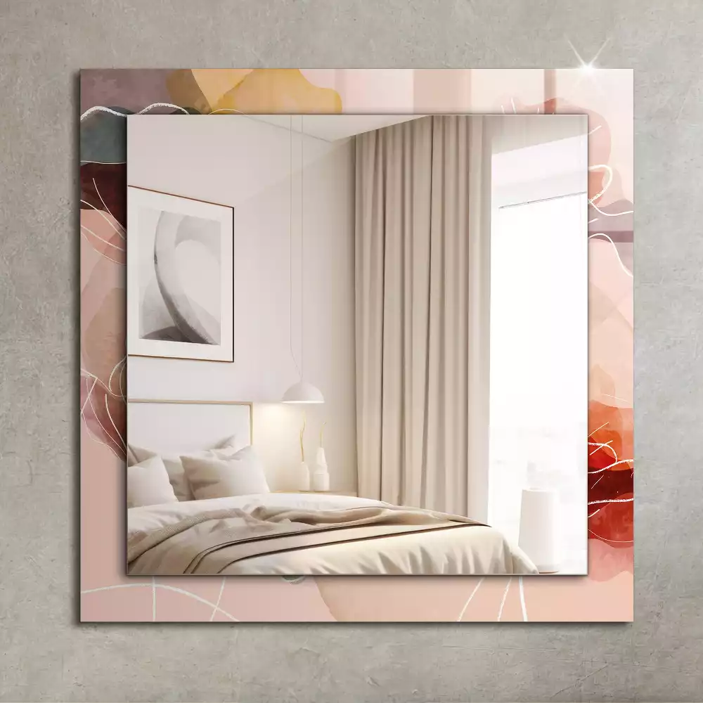 Miroir décoratif rectangulaire Motifs floraux abstraits