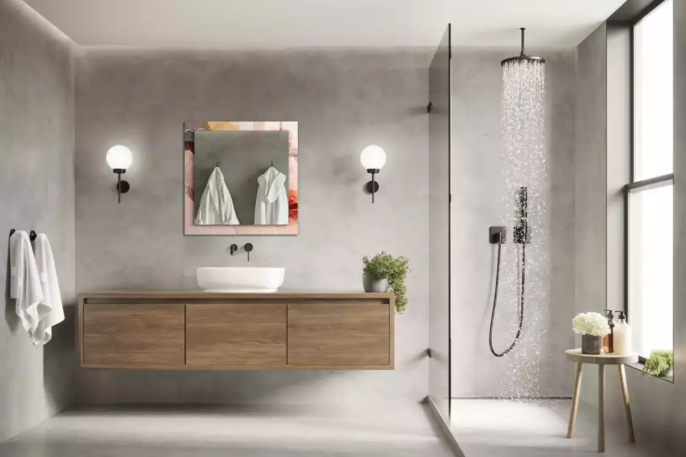 Miroir décoratif rectangulaire Motifs floraux abstraits