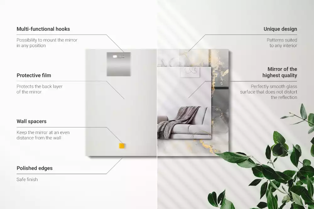 Miroir décoratif rectangulaire Art moderne abstrait