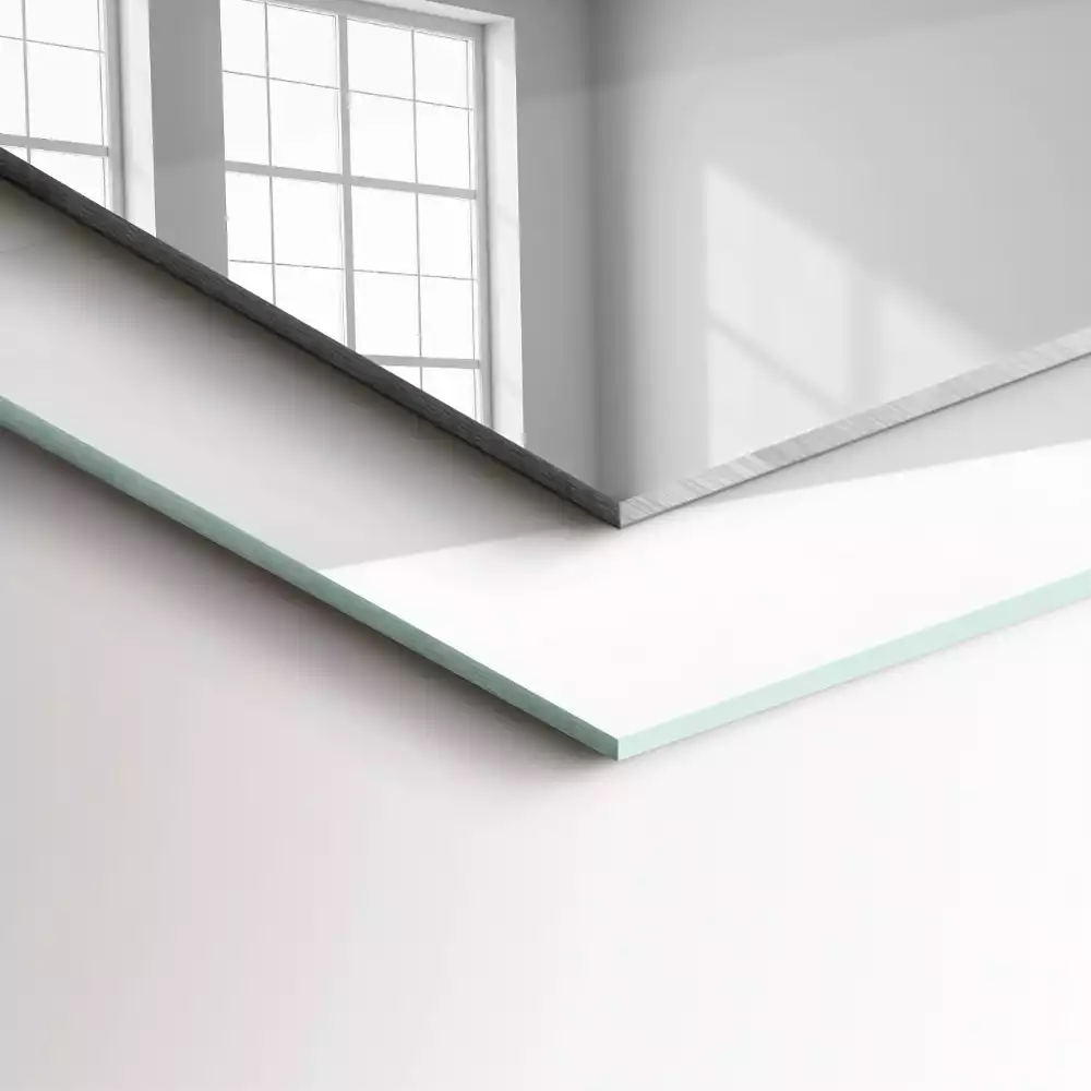 Miroir avec imprimé décoratif rectangulaire Marbre gris