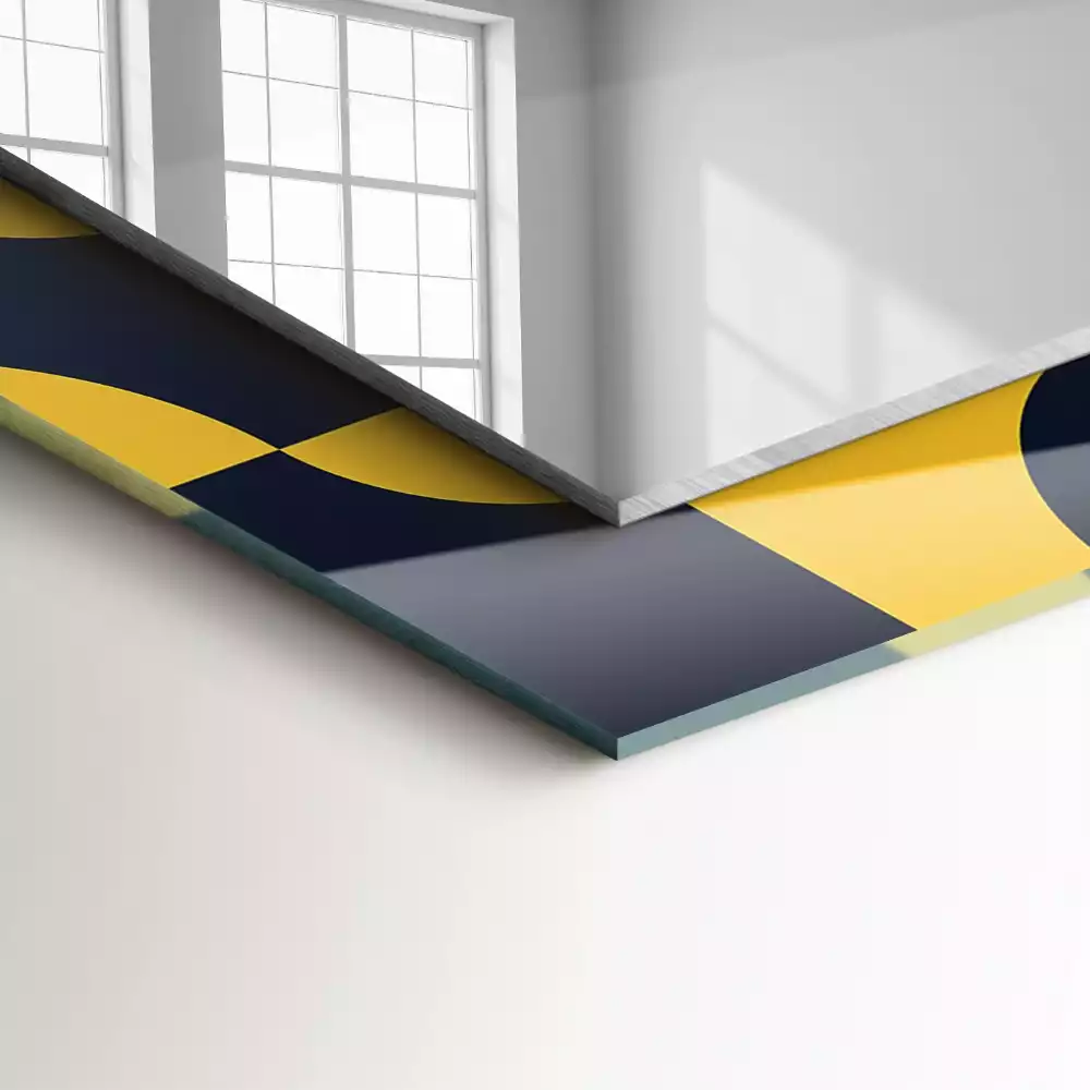 Miroir décoratif rectangulaire Motif géométrique abstrait