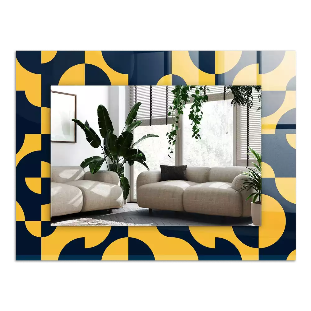 Miroir décoratif rectangulaire Motif géométrique abstrait