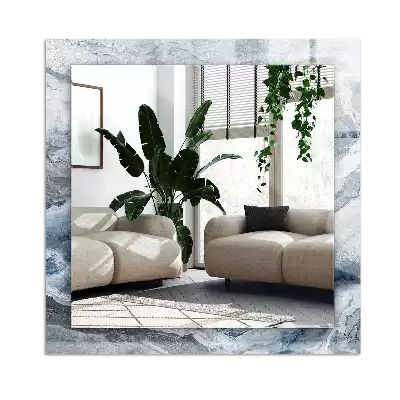 Miroir avec imprimé rectangulaire Marbre en nuances