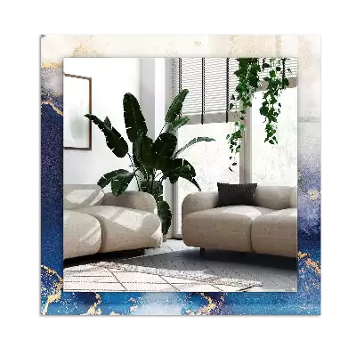 Miroir avec imprimé décoratif rectangulaire Art plastique abstrait