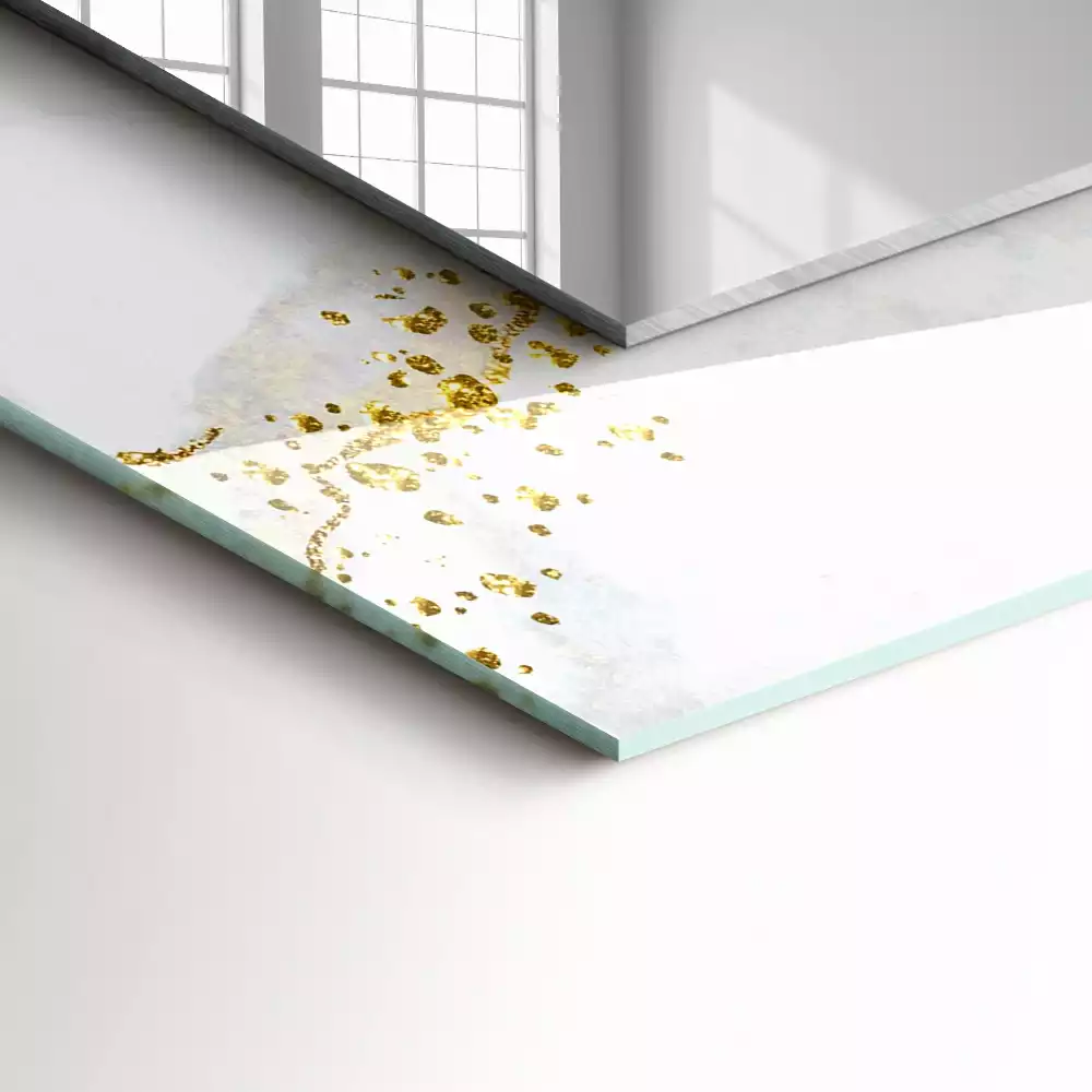 Miroir décoratif rectangulaire Art abstrait doré