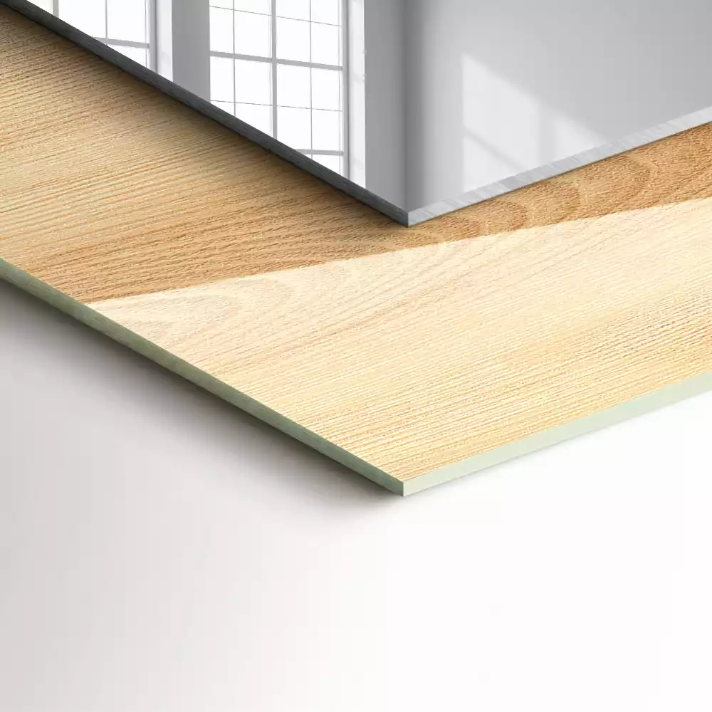 Miroir décoratif rectangulaire Texture bois planches