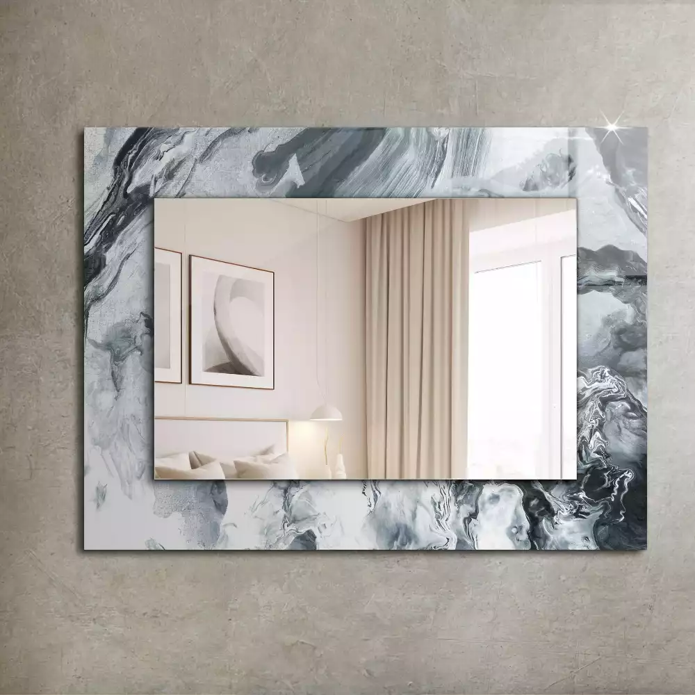 Miroir avec imprimé décoratif rectangulaire Composition picturale abstraite