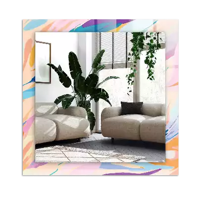 Miroir décoratif rectangulaire Coups de pinceau colorés abstraits