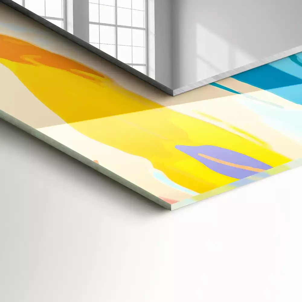 Miroir décoratif rectangulaire Coups de pinceau colorés abstraits