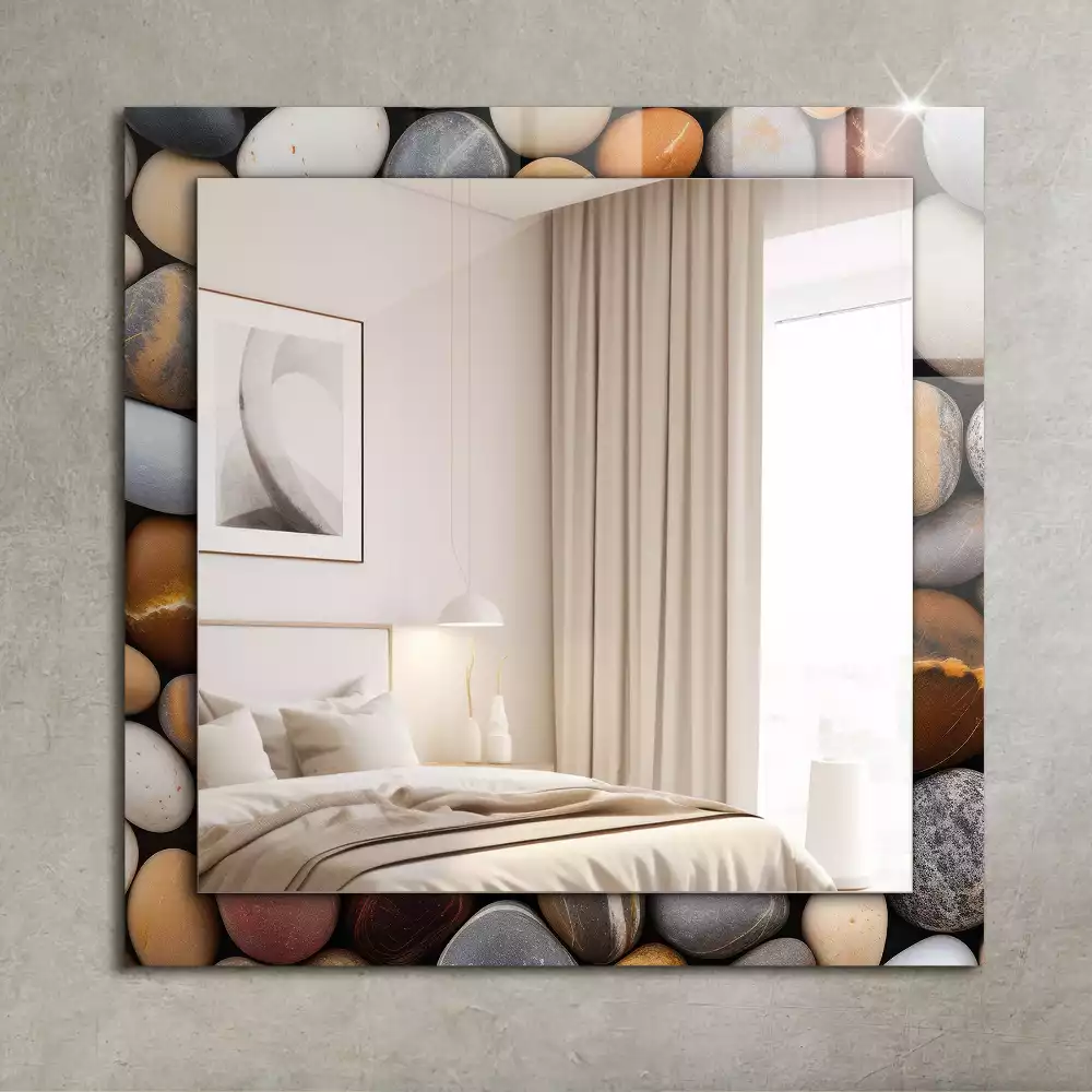 Miroir décoratif rectangulaire Pierres lisses colorées