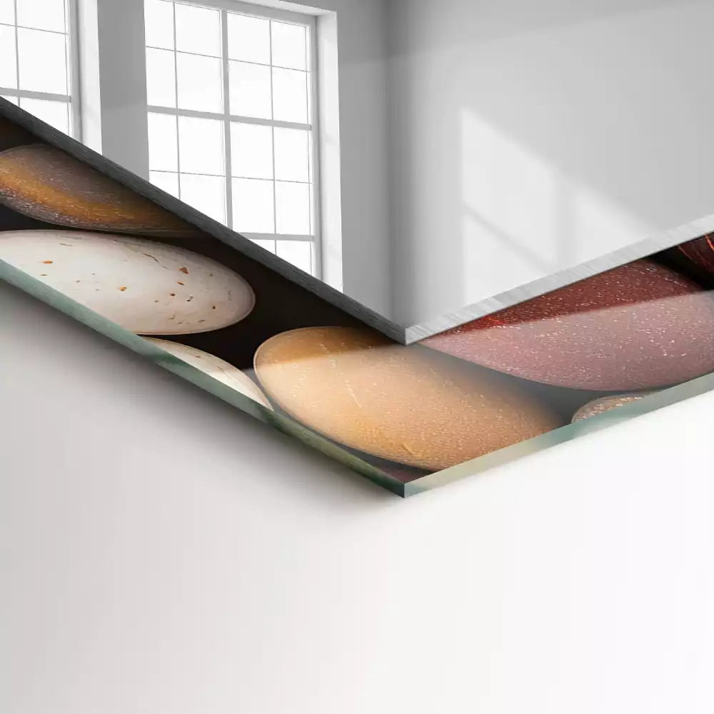 Miroir décoratif rectangulaire Pierres lisses colorées