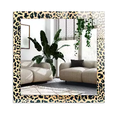 Miroir avec imprimé décoratif rectangulaire Motif léopard