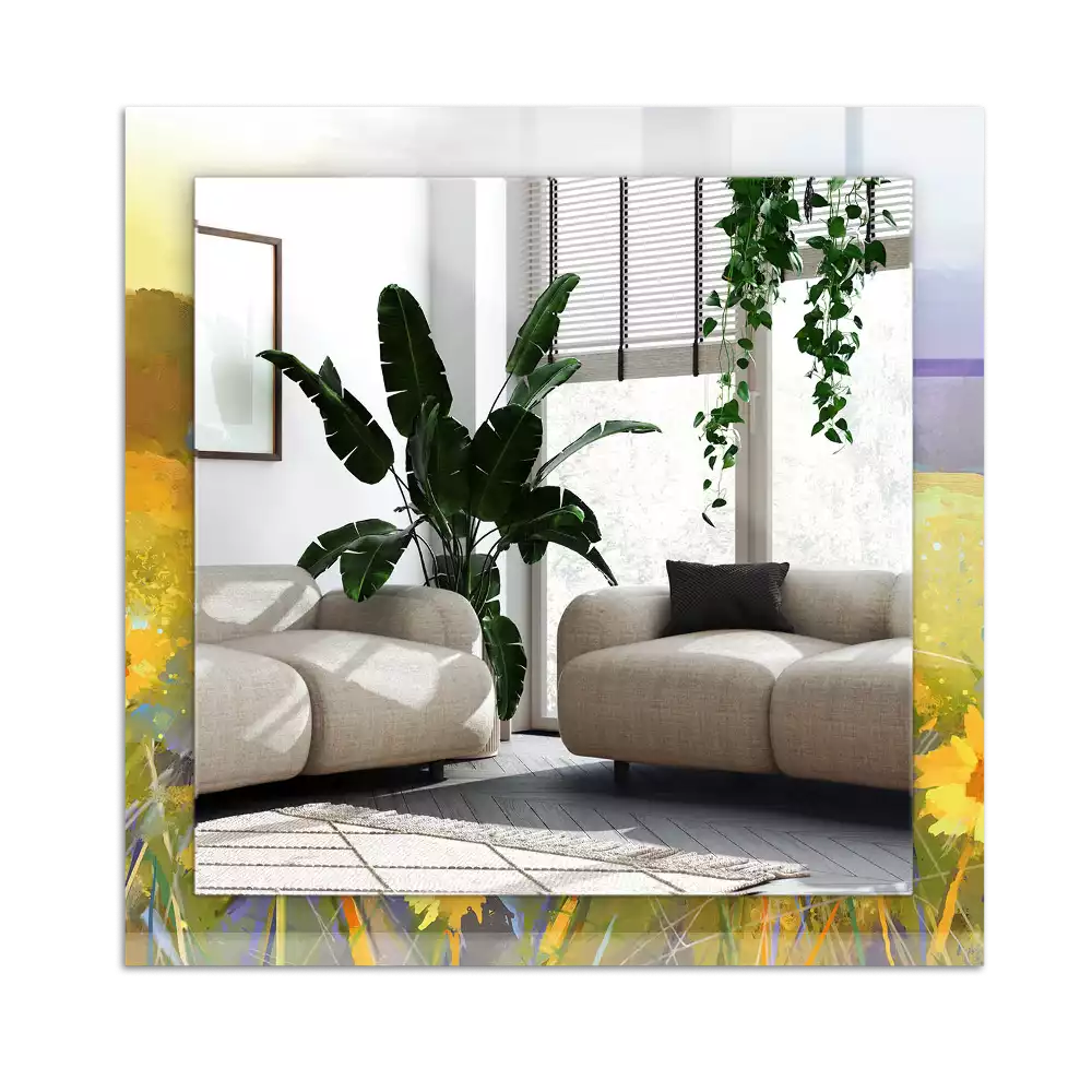 Miroir décoratif rectangulaire Champ de tournesols