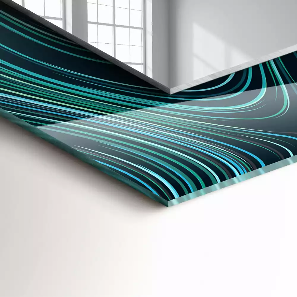 Miroir décoratif rectangulaire Motifs lignes abstraites