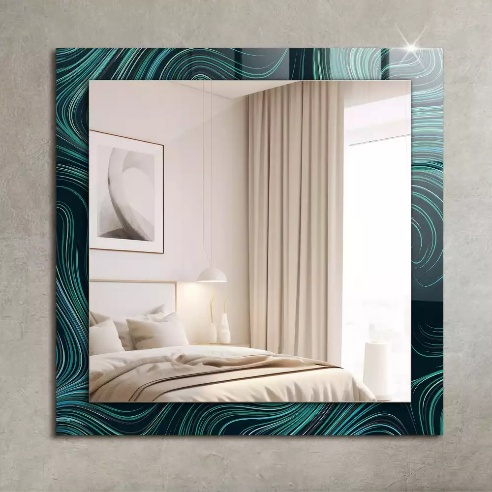 Miroir décoratif rectangulaire Motifs lignes abstraites