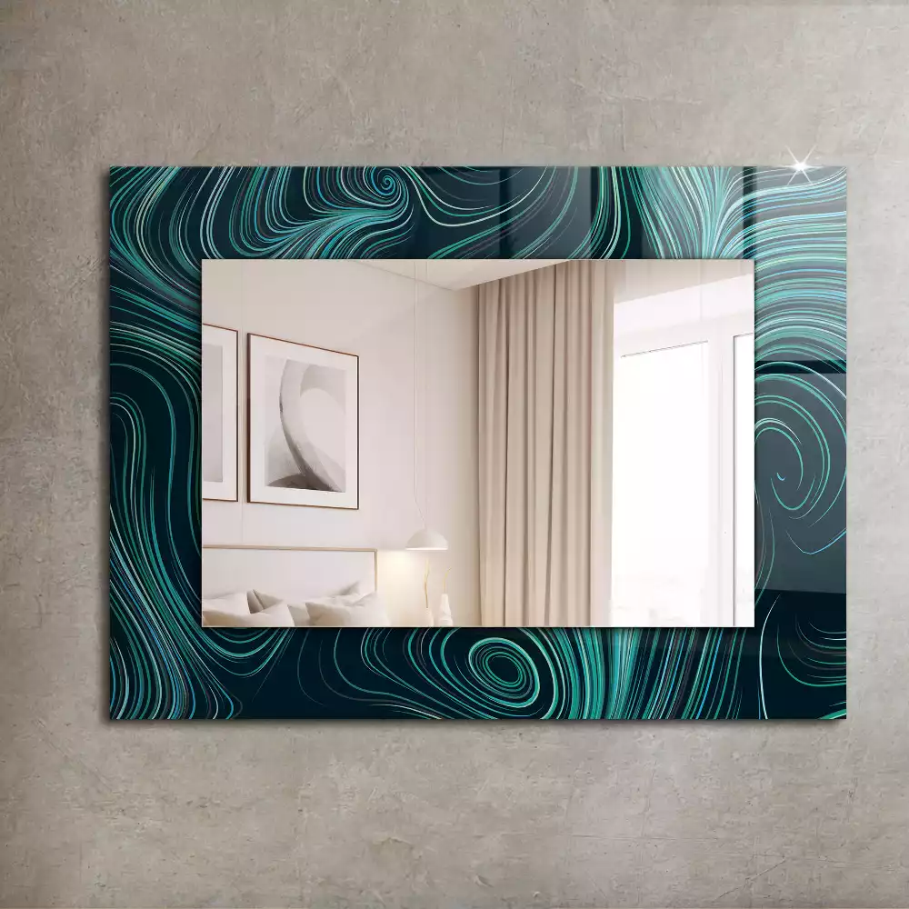 Miroir décoratif rectangulaire Motifs lignes abstraites