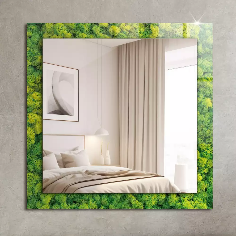 Miroir avec imprimé rectangulaire Mousse verte