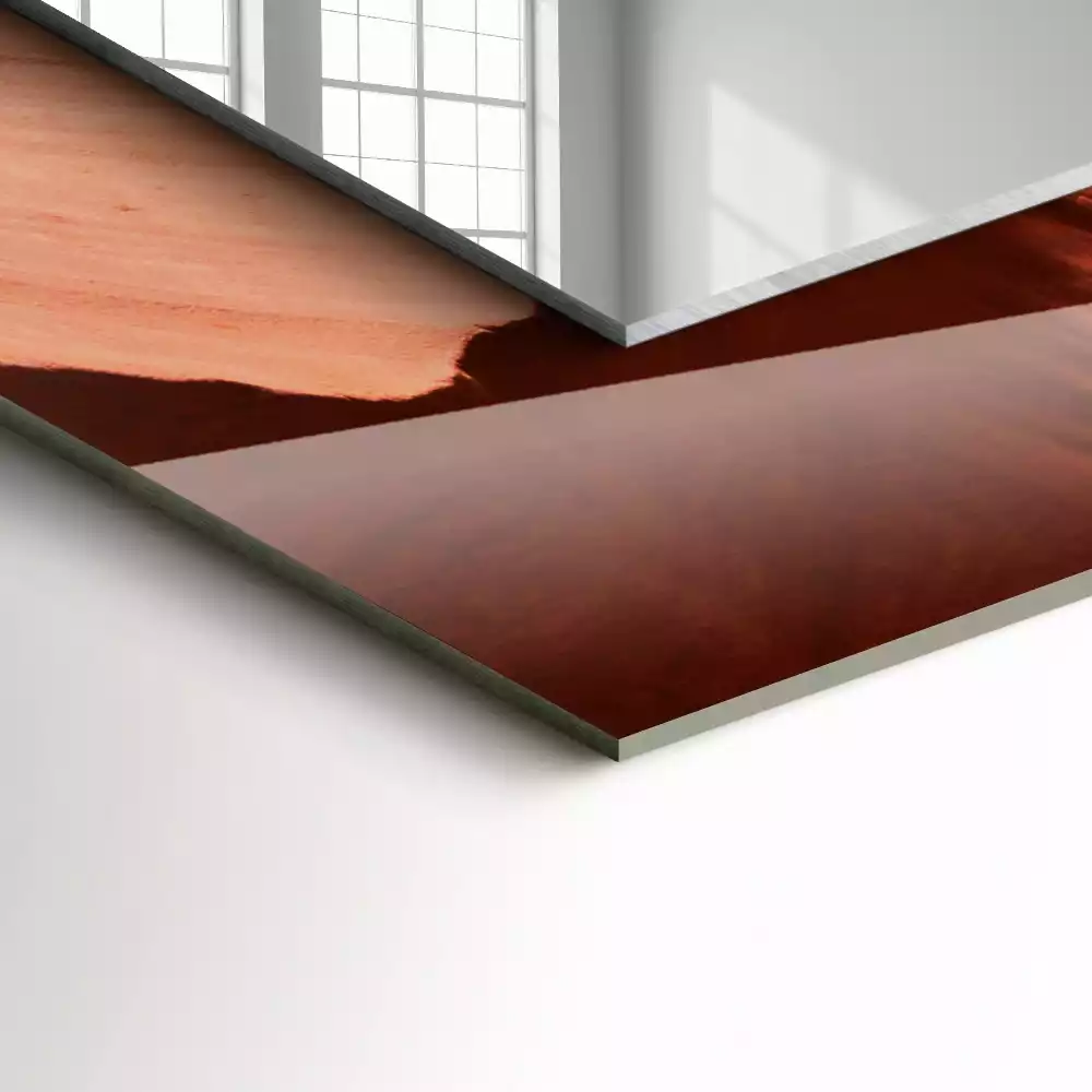 Miroir avec imprimé décoratif rectangulaire Canyon désertique rochers