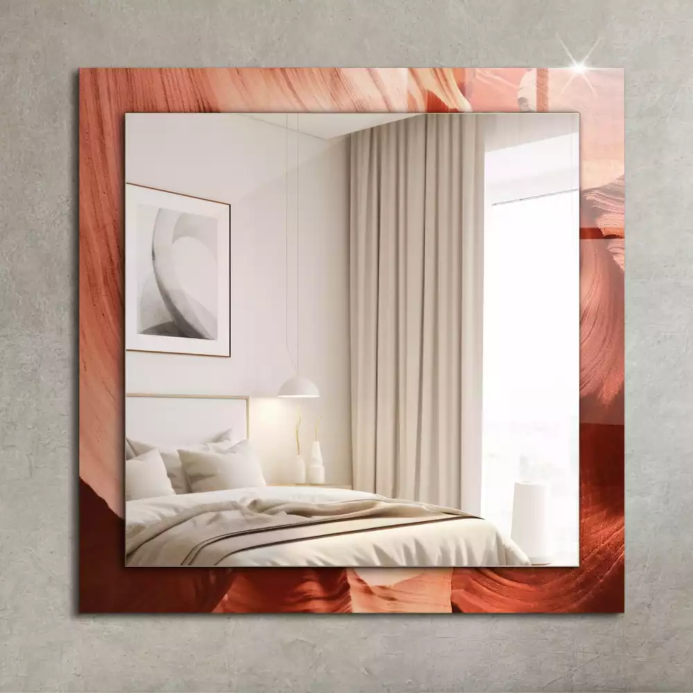 Miroir avec imprimé décoratif rectangulaire Canyon désertique rochers