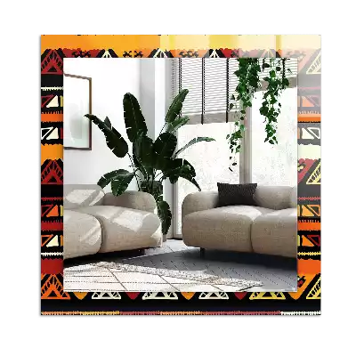 Miroir avec imprimé décoratif rectangulaire Motif ethnique coloré