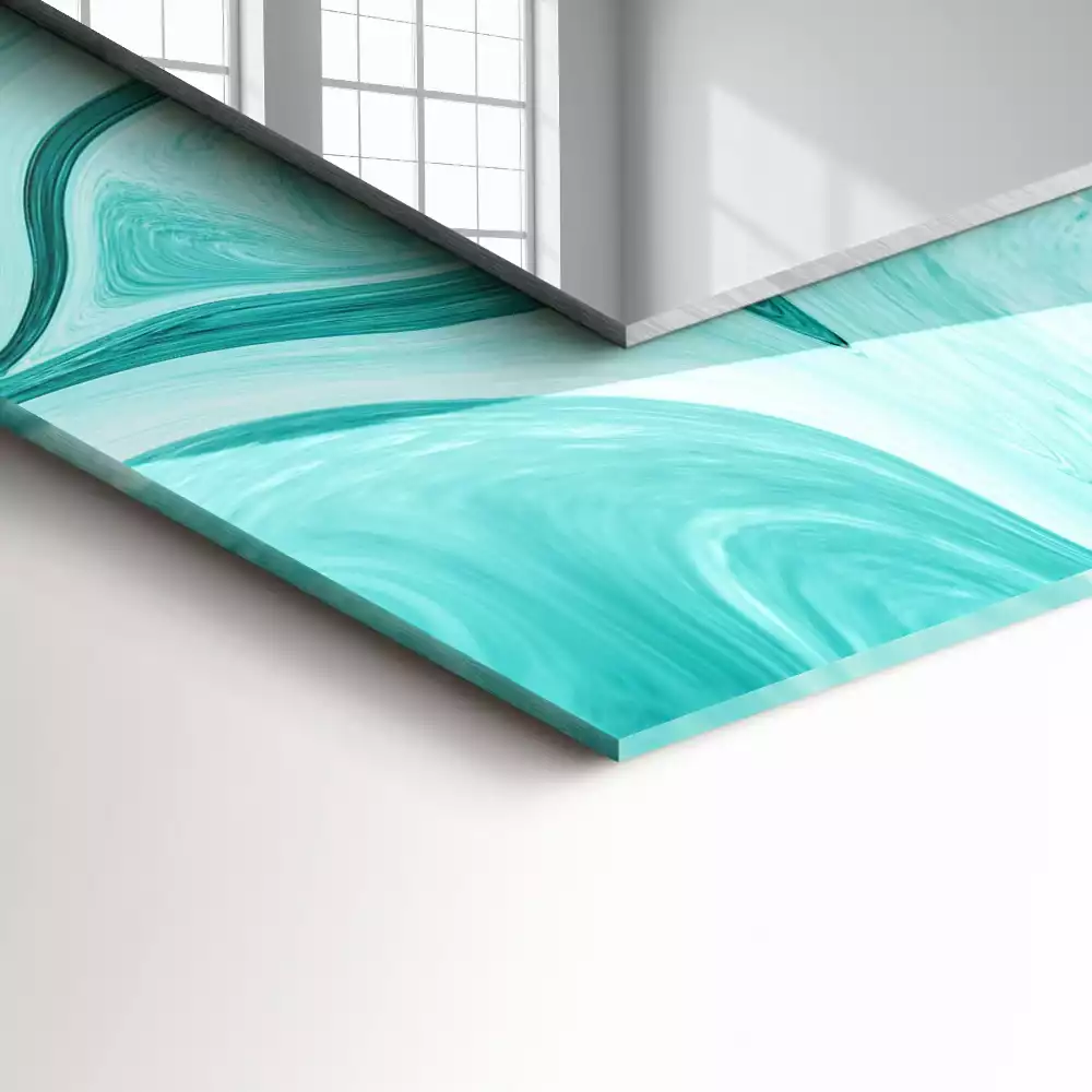 Miroir décoratif rectangulaire Motif marbré abstrait