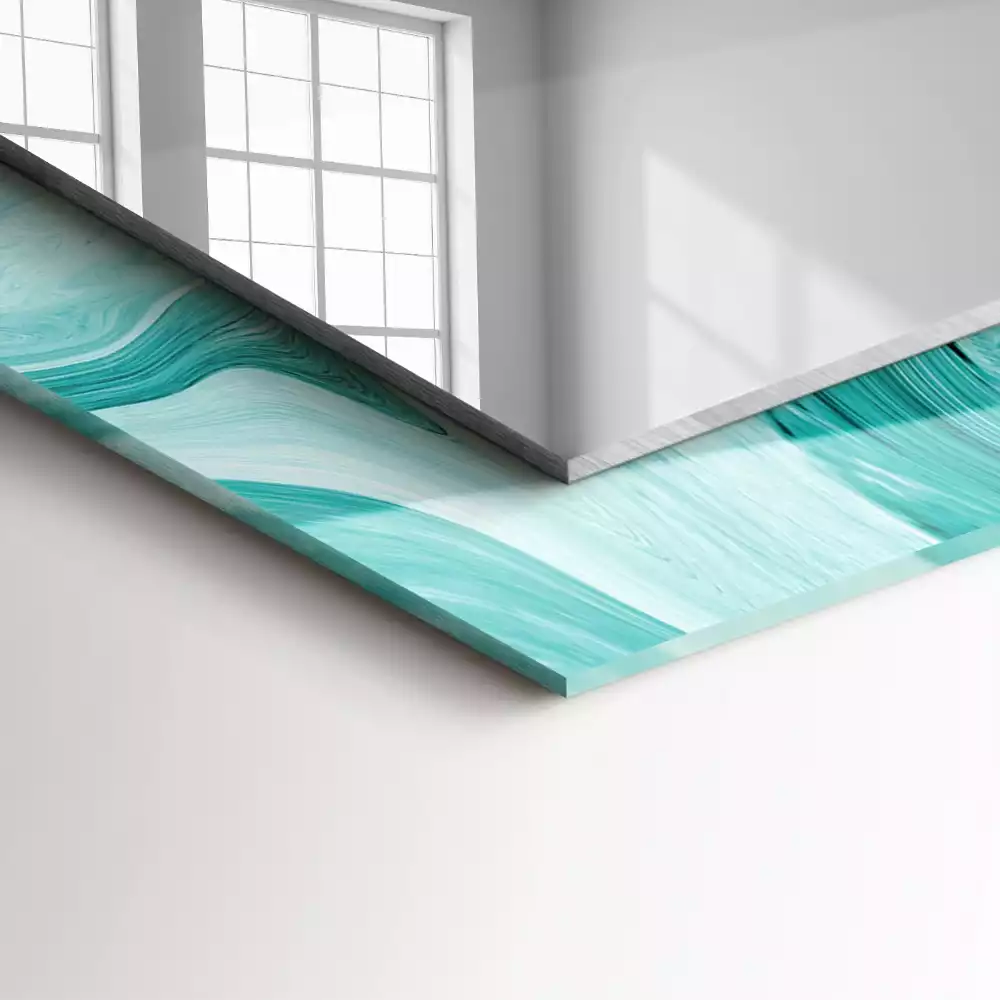 Miroir décoratif rectangulaire Motif marbré abstrait