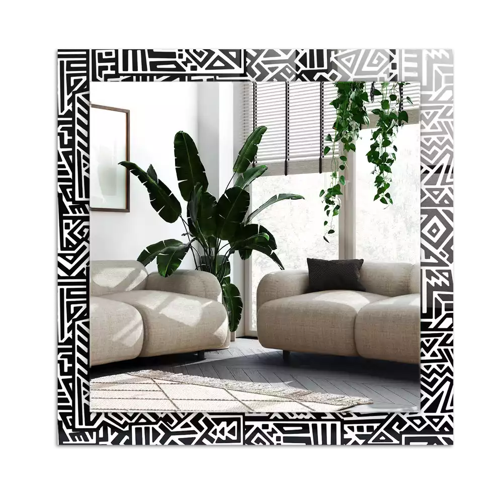Miroir décoratif rectangulaire Motif géométrique