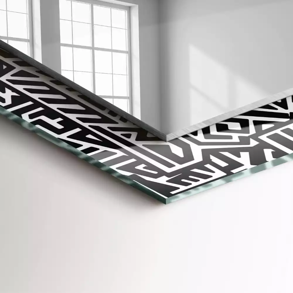 Miroir décoratif rectangulaire Motif géométrique