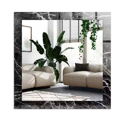 Miroir décoratif rectangulaire Marbre noir