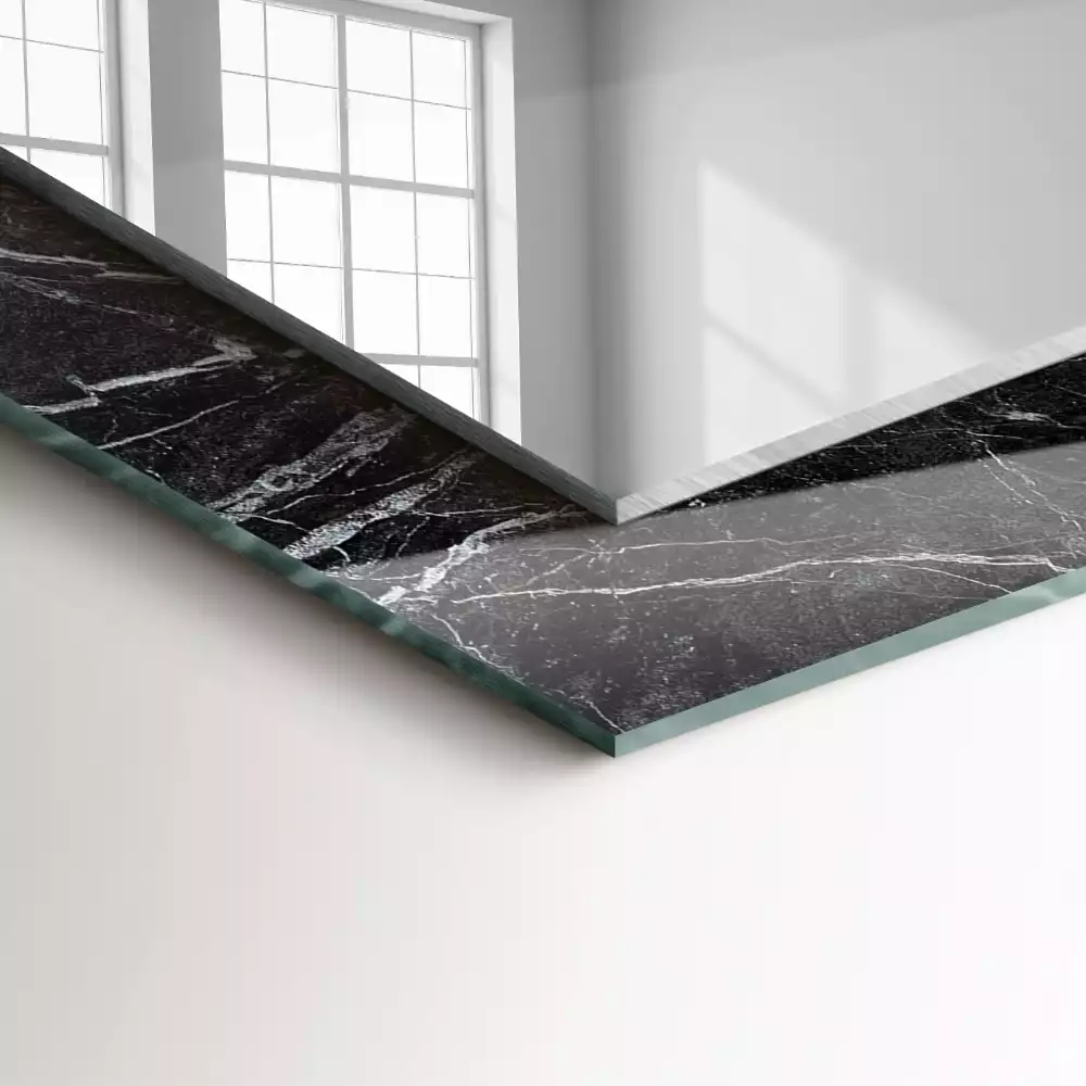 Miroir décoratif rectangulaire Marbre noir