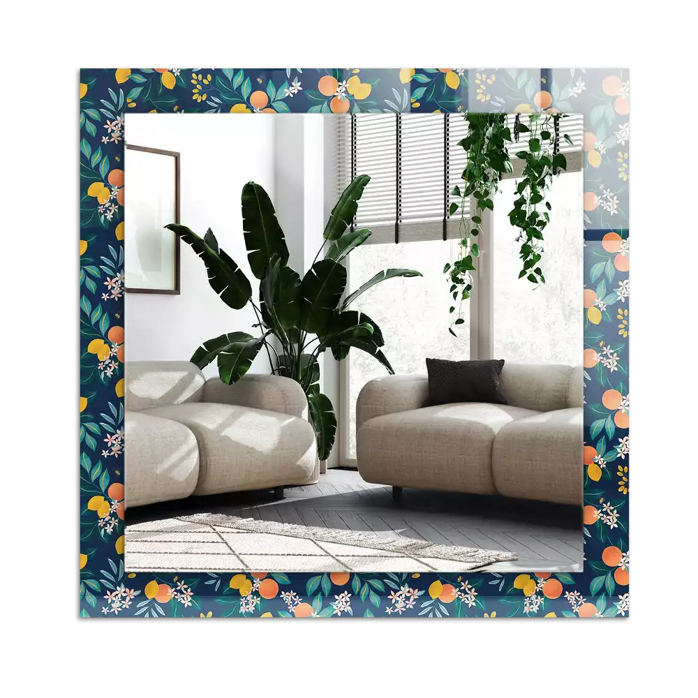 Miroir décoratif rectangulaire Fleurs et fruits