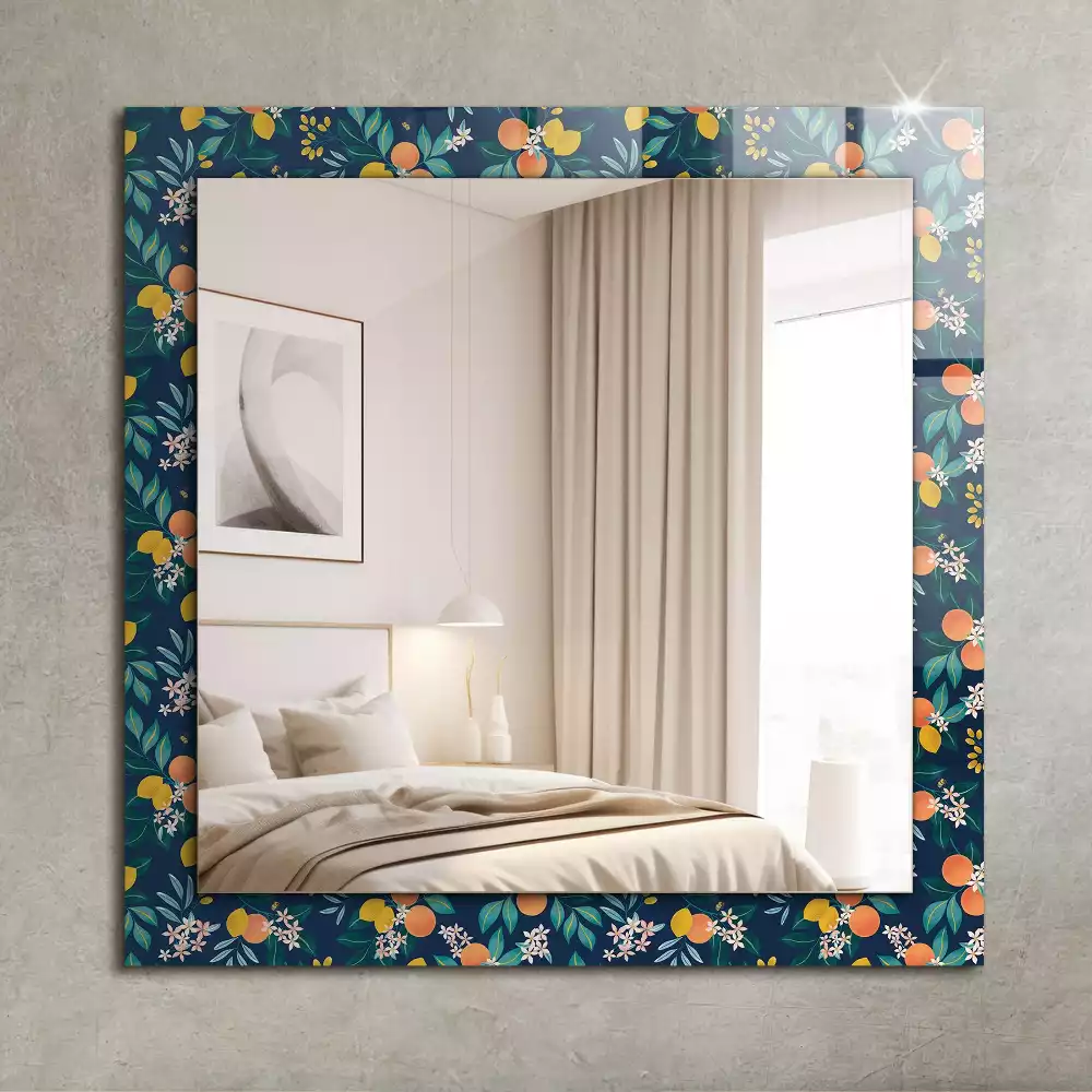 Miroir décoratif rectangulaire Fleurs et fruits