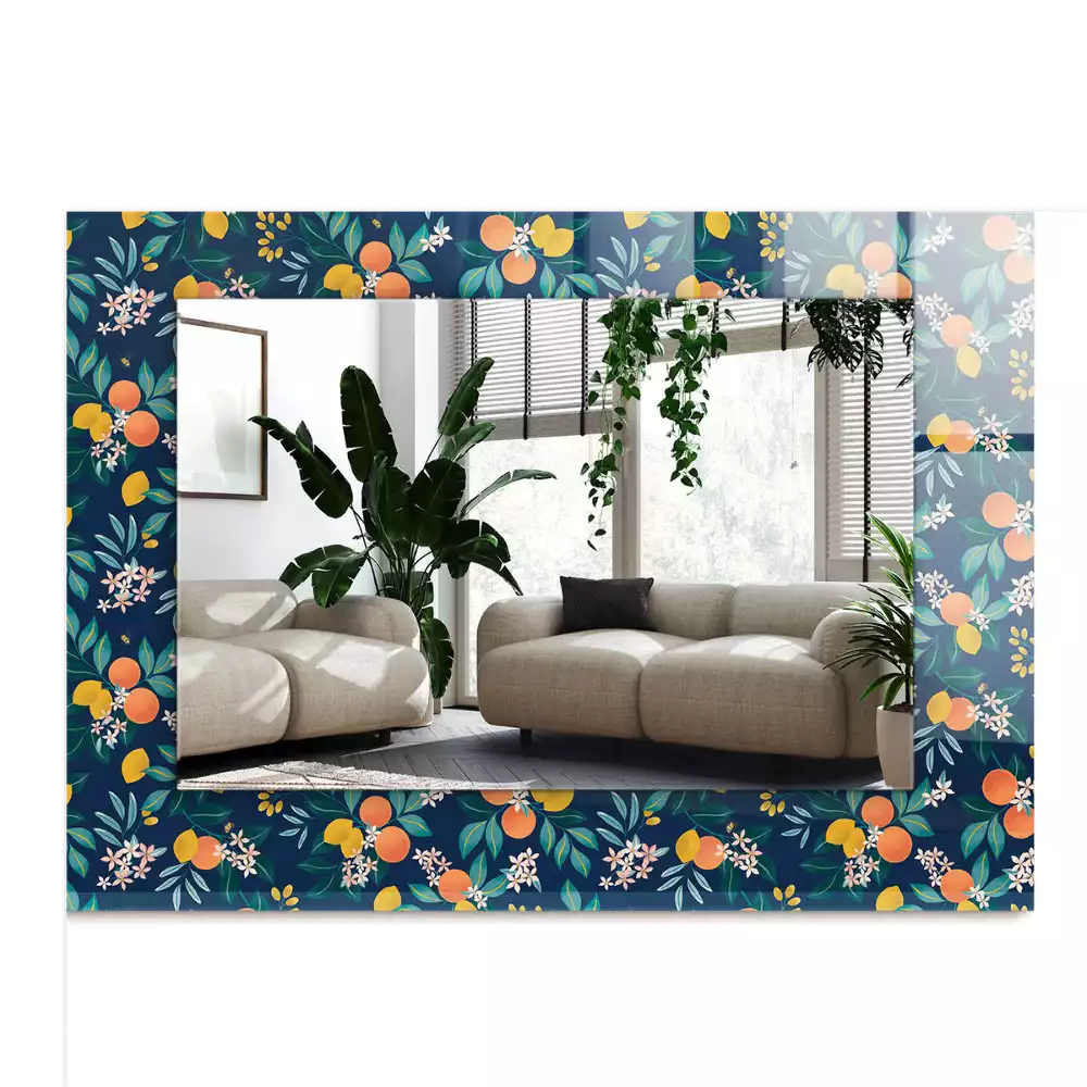 Miroir décoratif rectangulaire Fleurs et fruits