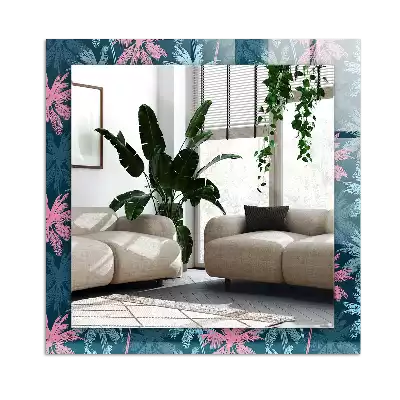 Miroir avec imprimé rectangulaire Palmiers motif coloré