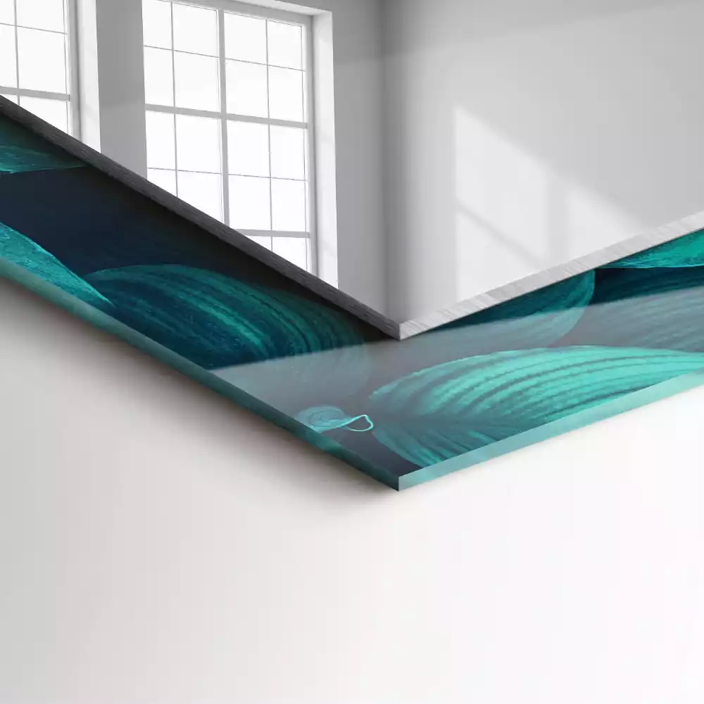 Miroir décoratif rectangulaire Feuilles vertes