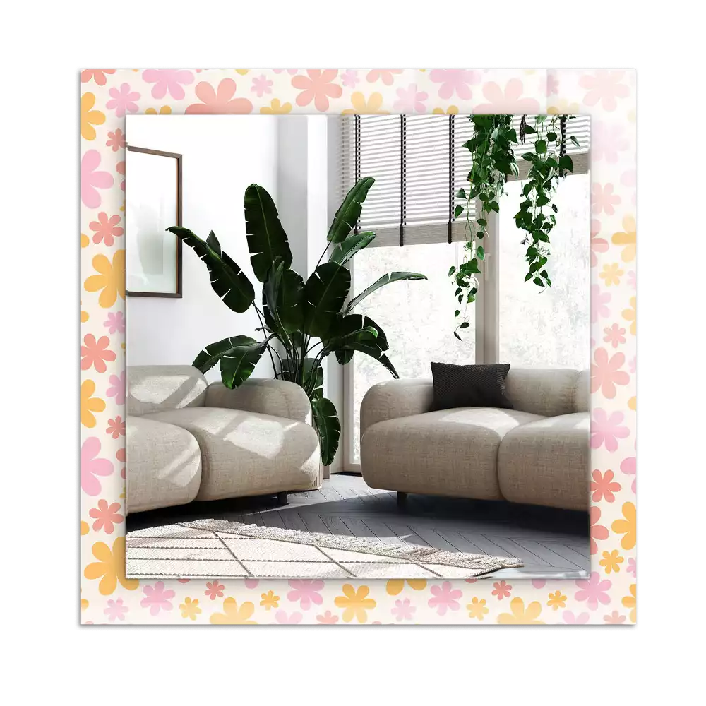 Miroir décoratif rectangulaire Motif floral