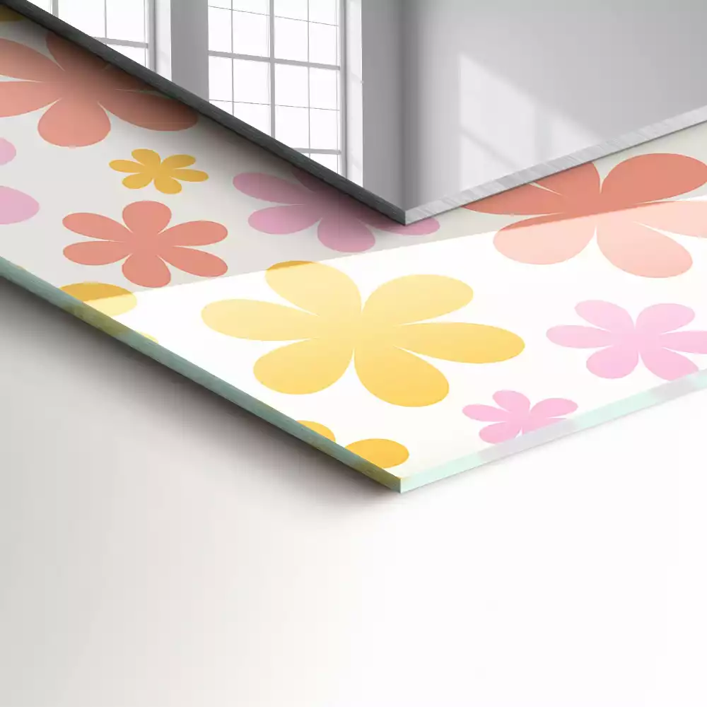 Miroir décoratif rectangulaire Motif floral