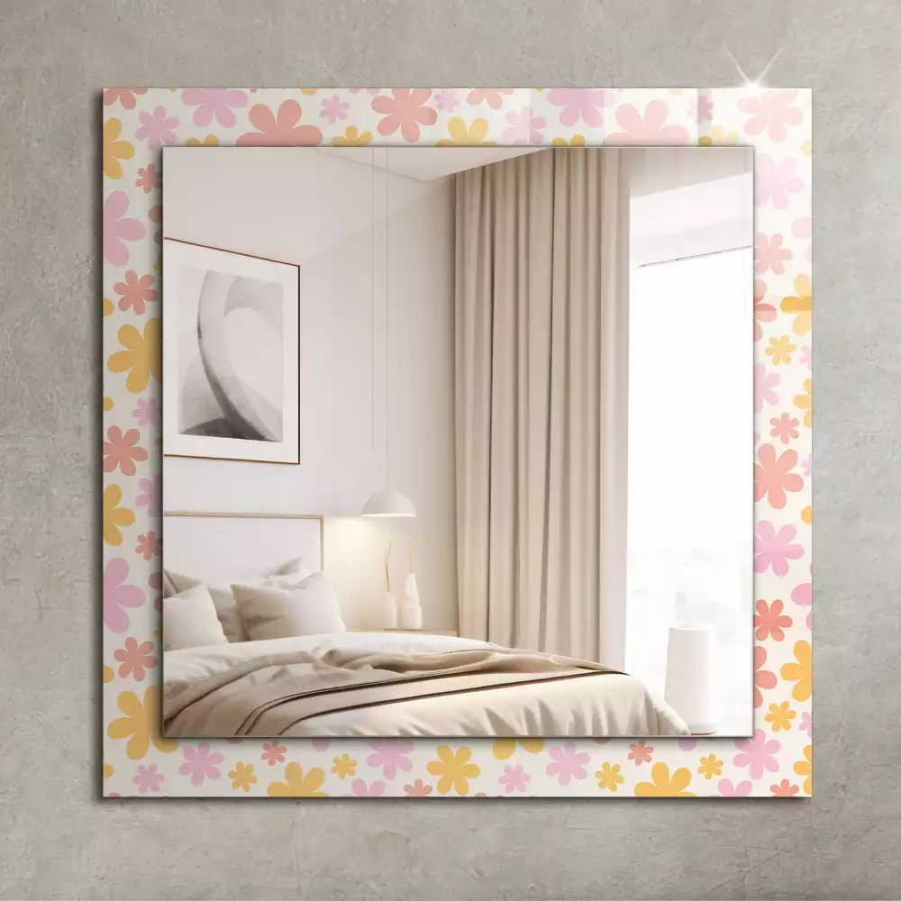 Miroir décoratif rectangulaire Motif floral