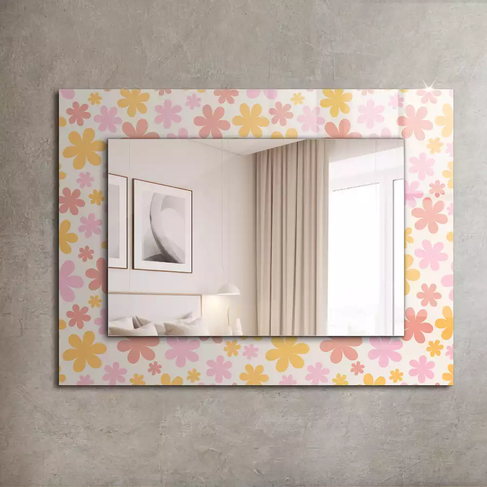 Miroir décoratif rectangulaire Motif floral