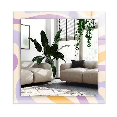 Miroir avec imprimé décoratif rectangulaire Motifs colorés abstraits