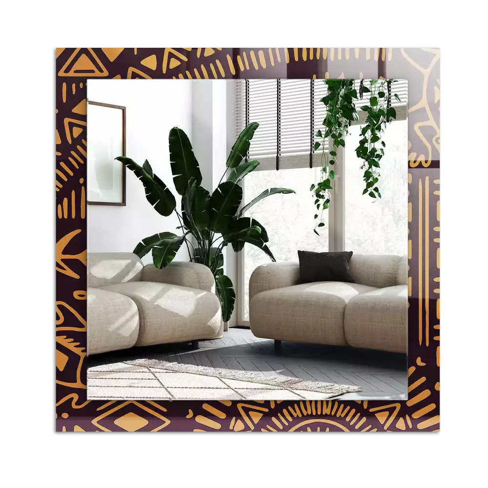 Miroir décoratif rectangulaire Motif ethnique