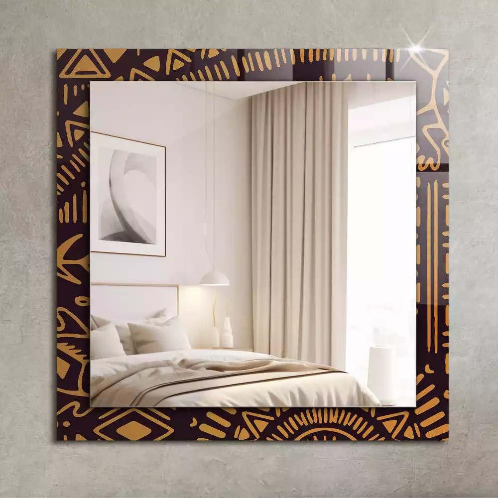 Miroir décoratif rectangulaire Motif ethnique