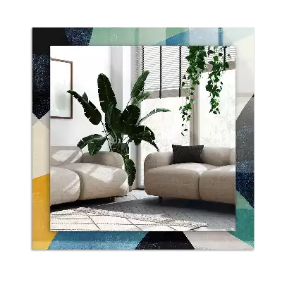 Miroir avec imprimé rectangulaire Motifs colorés abstraits