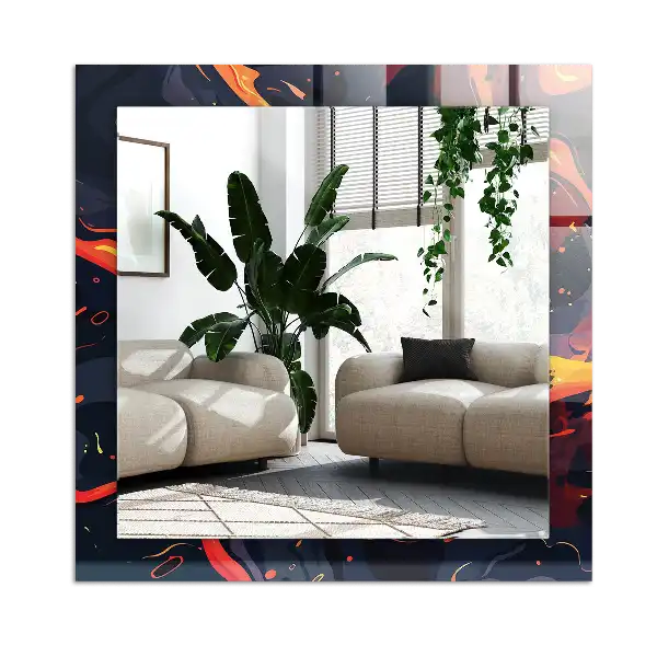 Miroir décoratif rectangulaire Lave volcanique